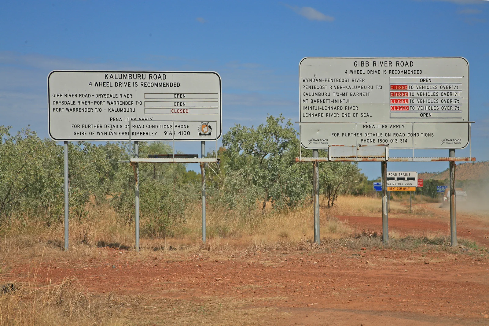 Remote road through the Kimberley on the Gibb River Road