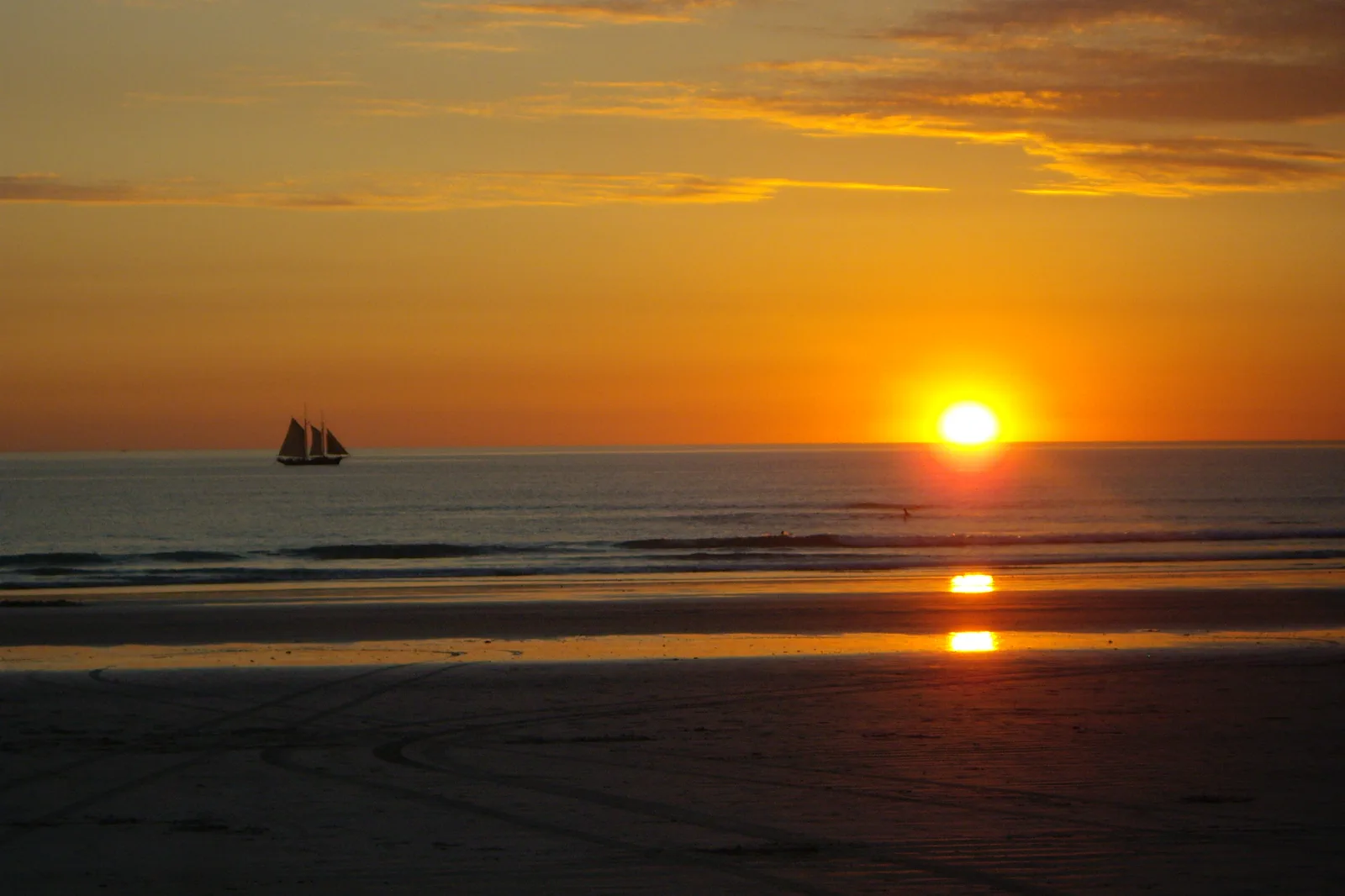 Cable Beach at sunset near Broome
