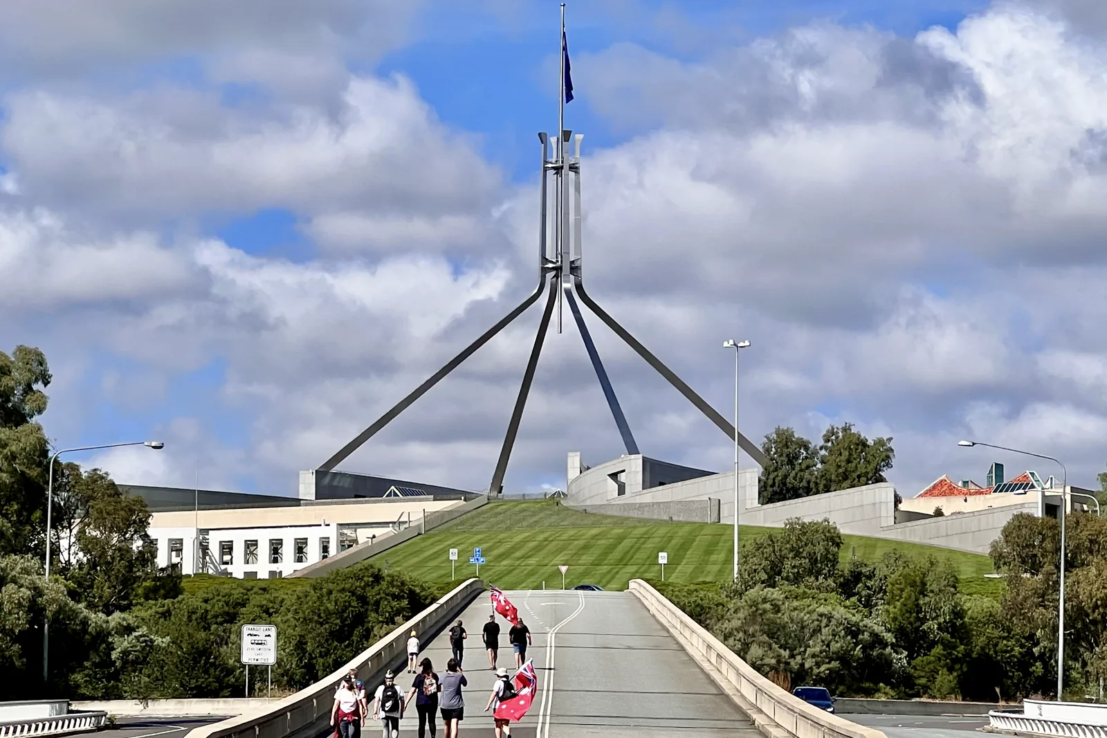 Australian Parliament House within Canberra Parliamentary Triangle