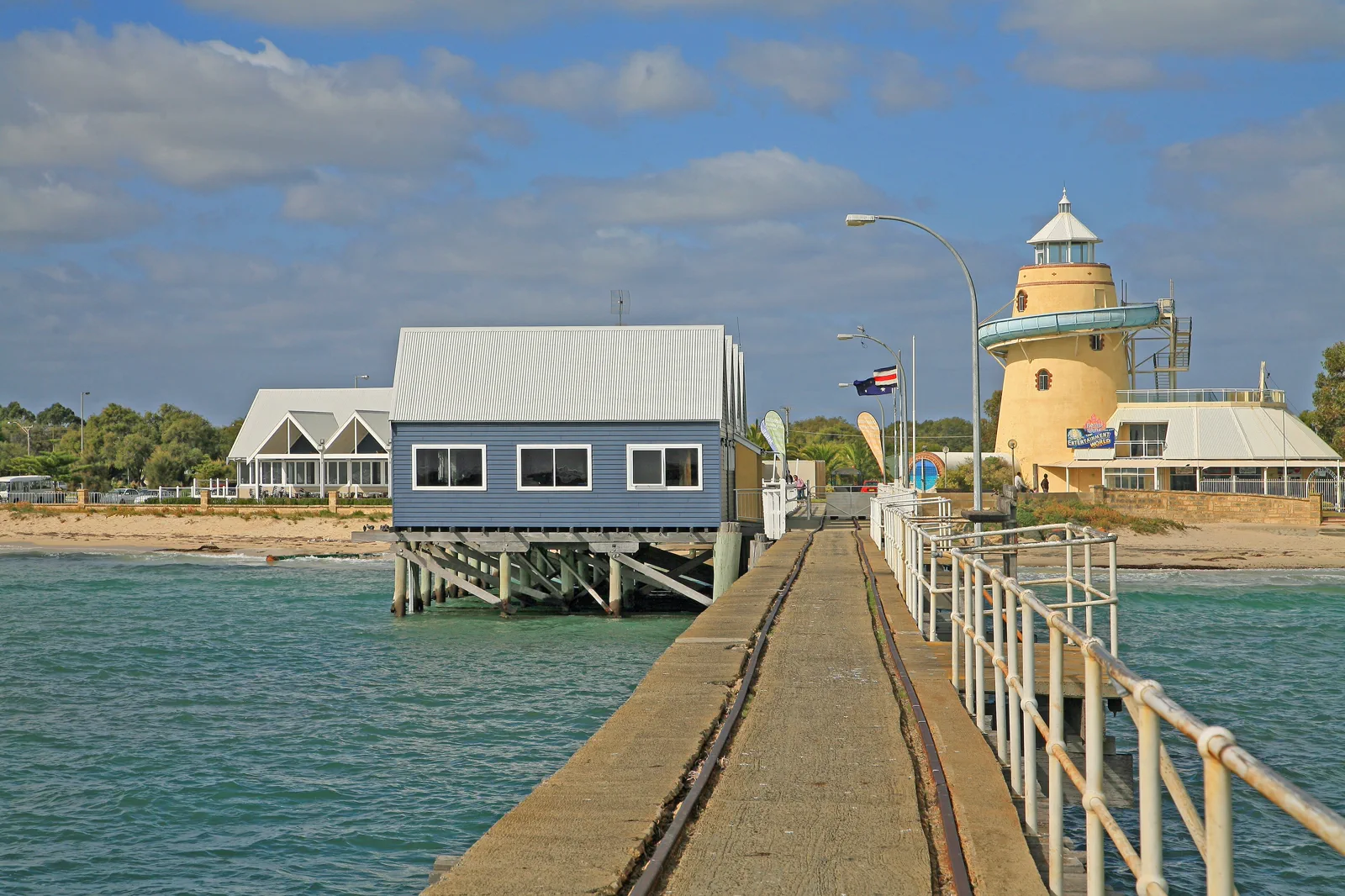 Busselton Jetty extending into Geographe Bay
