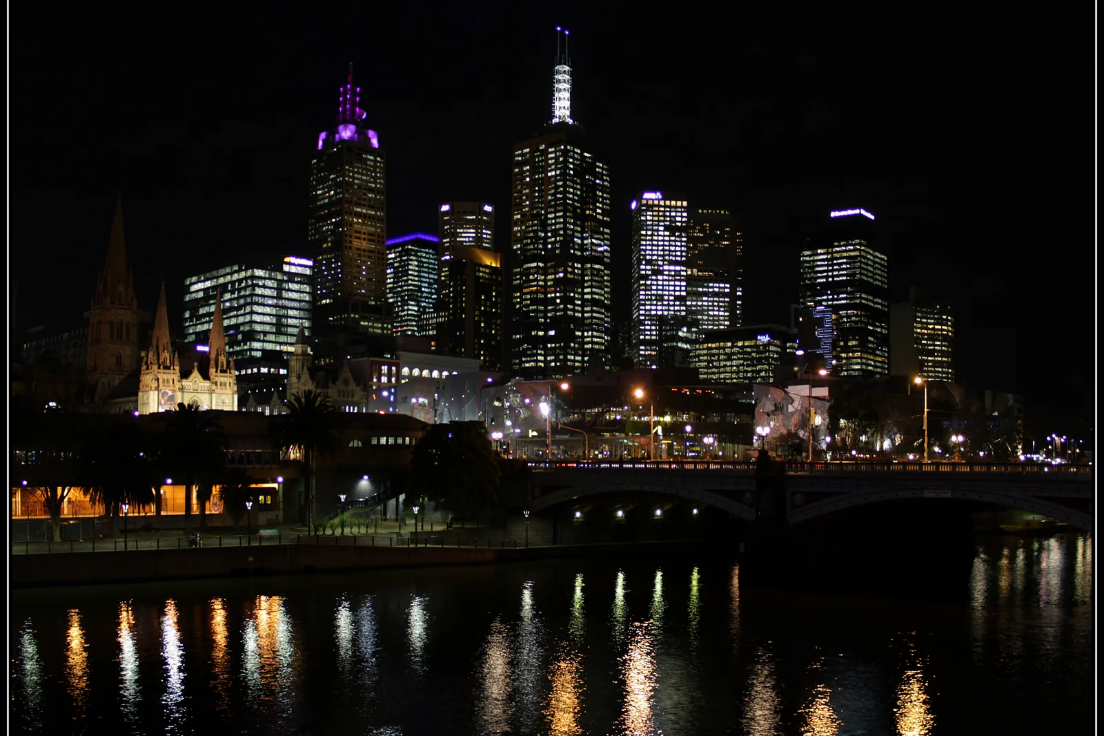 Federation Square and the Yarra River in central Melbourne