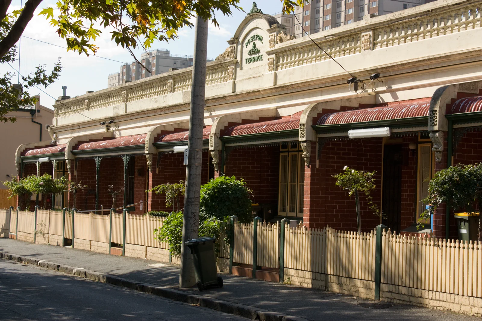 Terraces and neighborhood streets in inner northern Melbourne