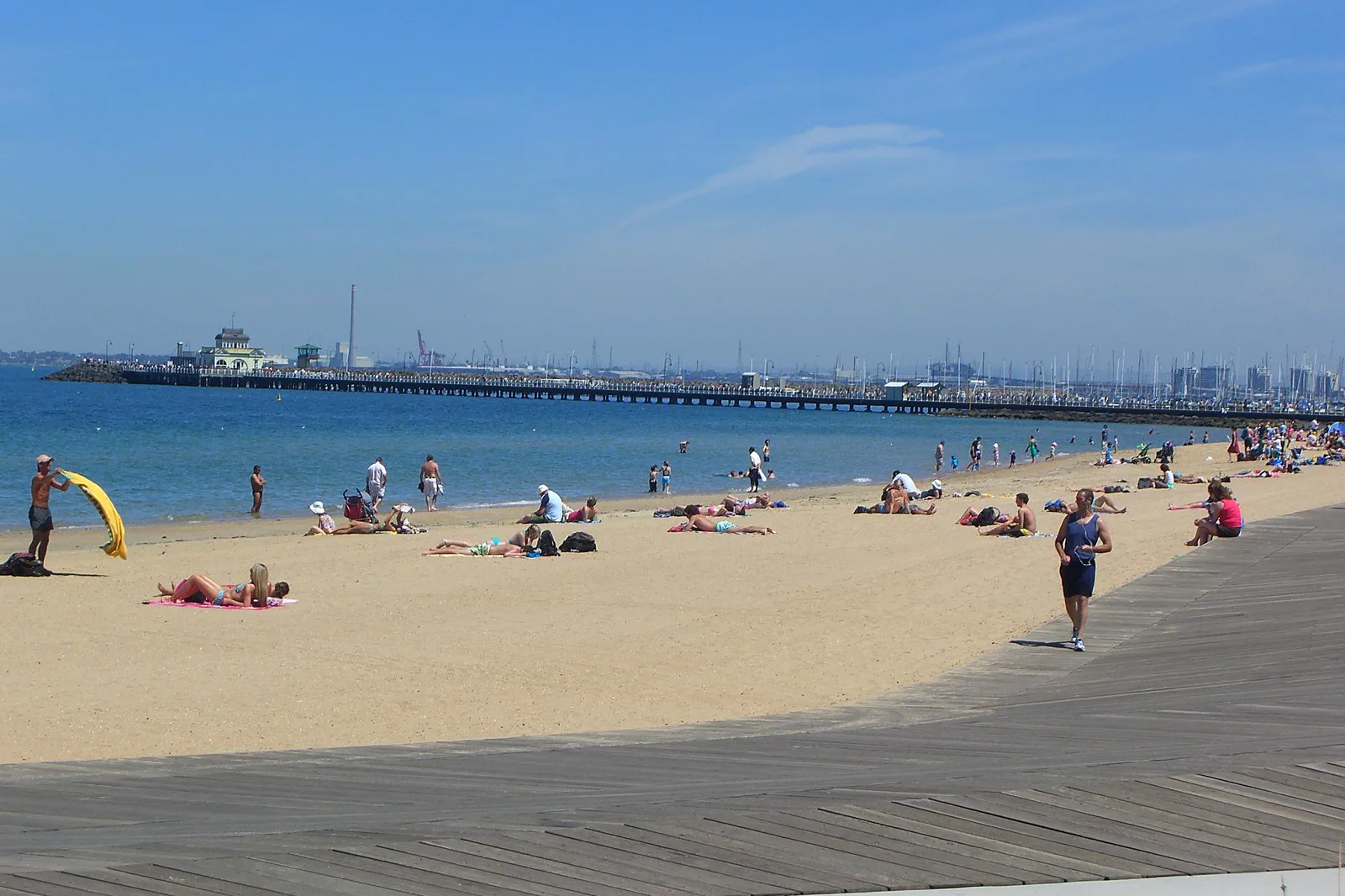 St Kilda Pier and Port Phillip Bay near Melbourne