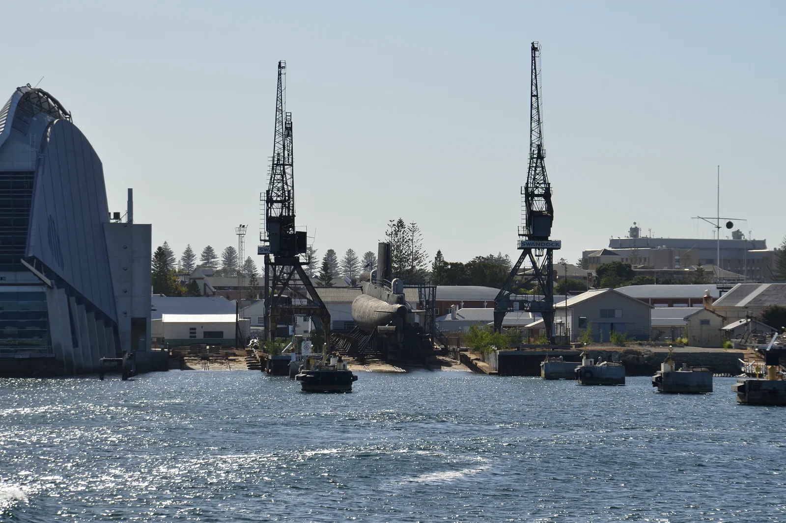 Historic Fremantle beside its working port