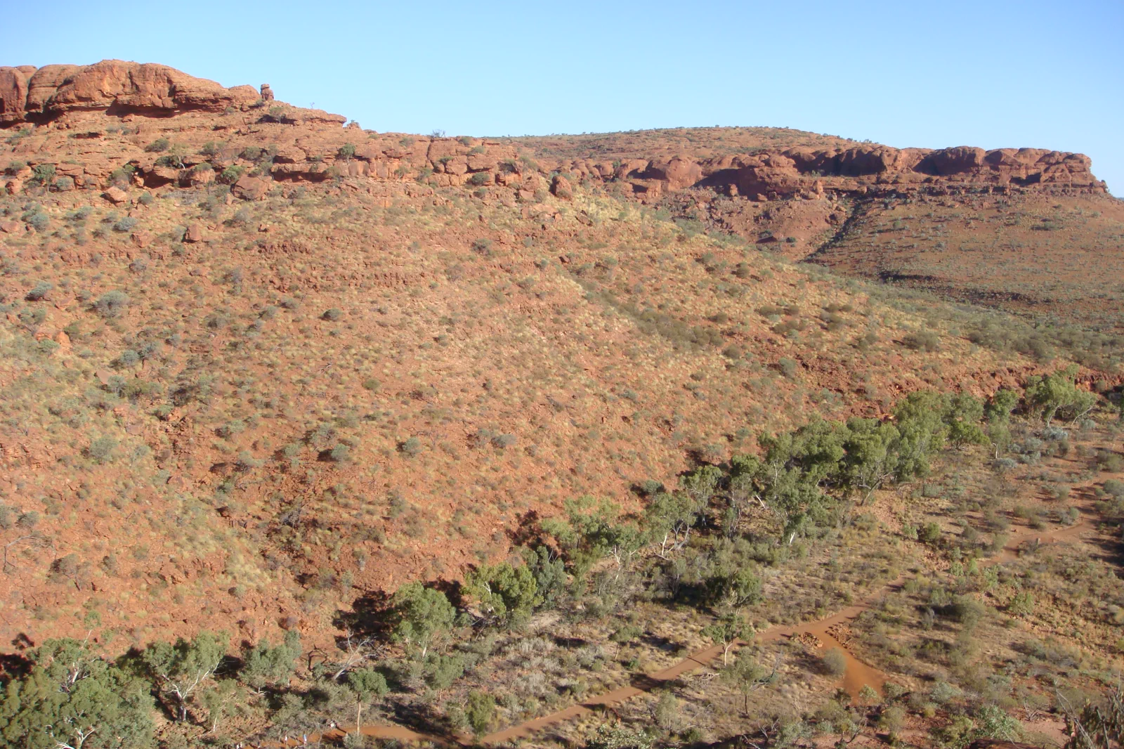 Sandstone cliffs at Watarrka Kings Canyon