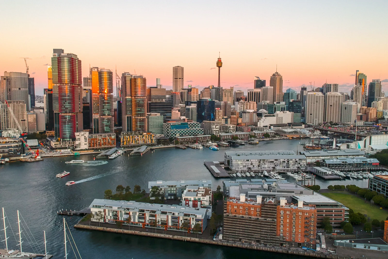 Barangaroo waterfront on the western side of central Sydney