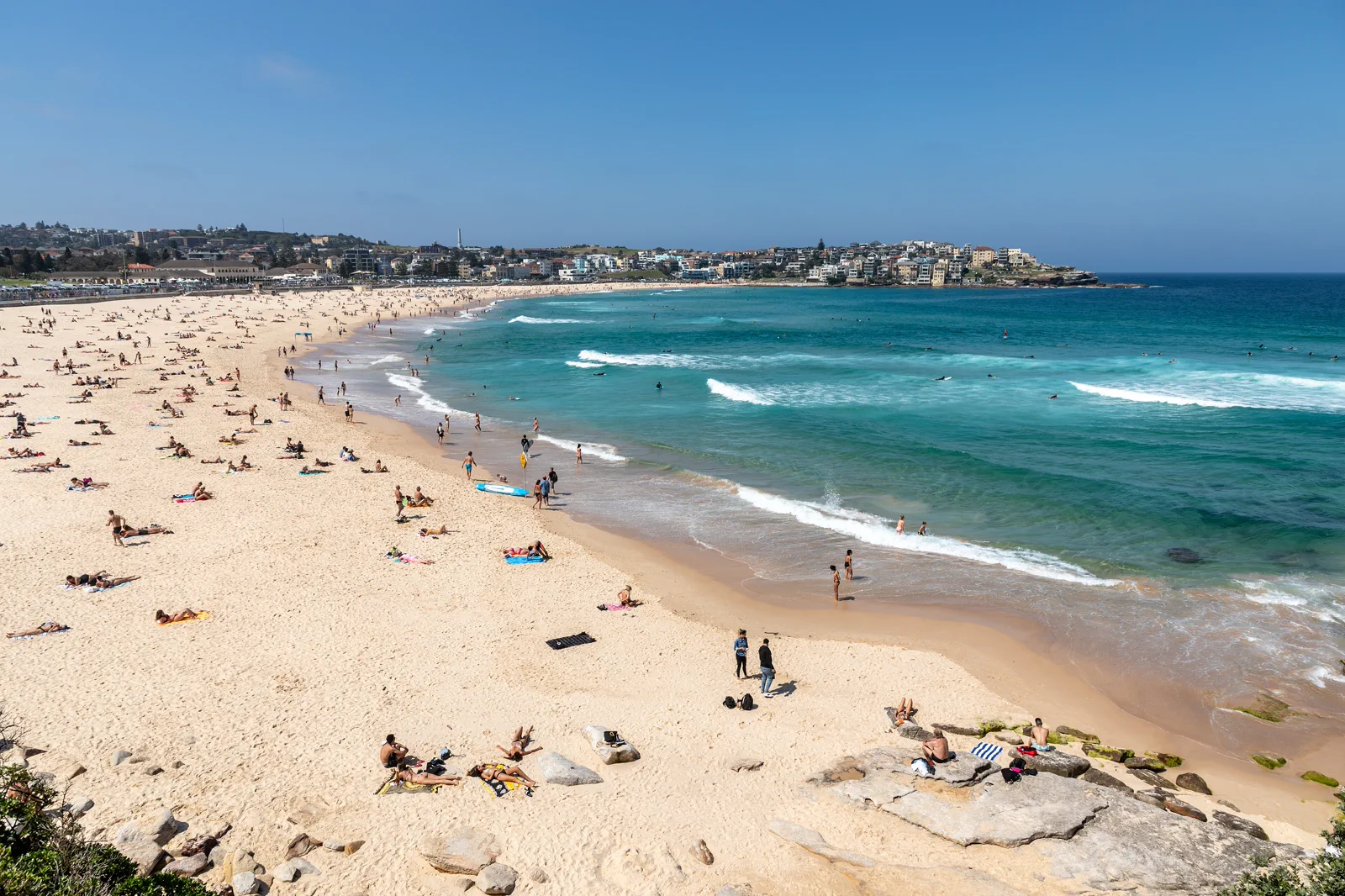 Bondi Beach and its ocean coastline in Sydney