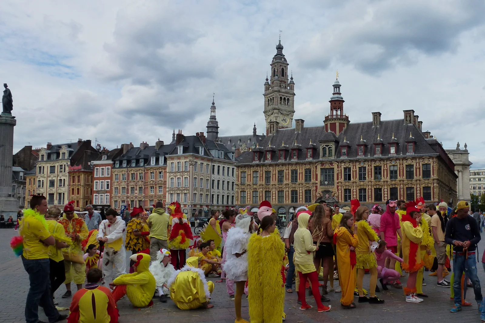 Historic façades around Lille’s central square