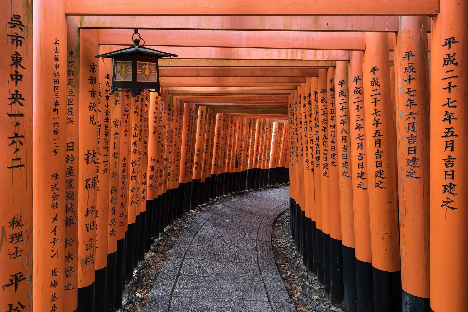 Vermilion torii gates at Fushimi Inari in Kyoto