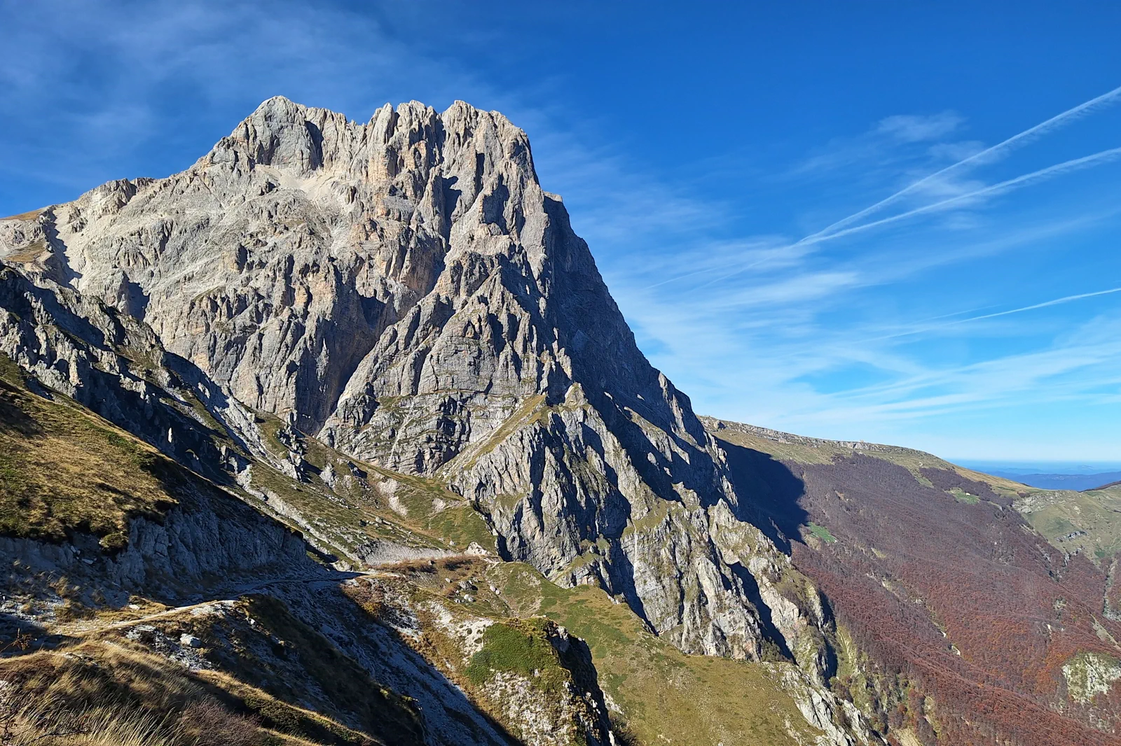 High mountain landscape in Gran Sasso and Monti della Laga National Park