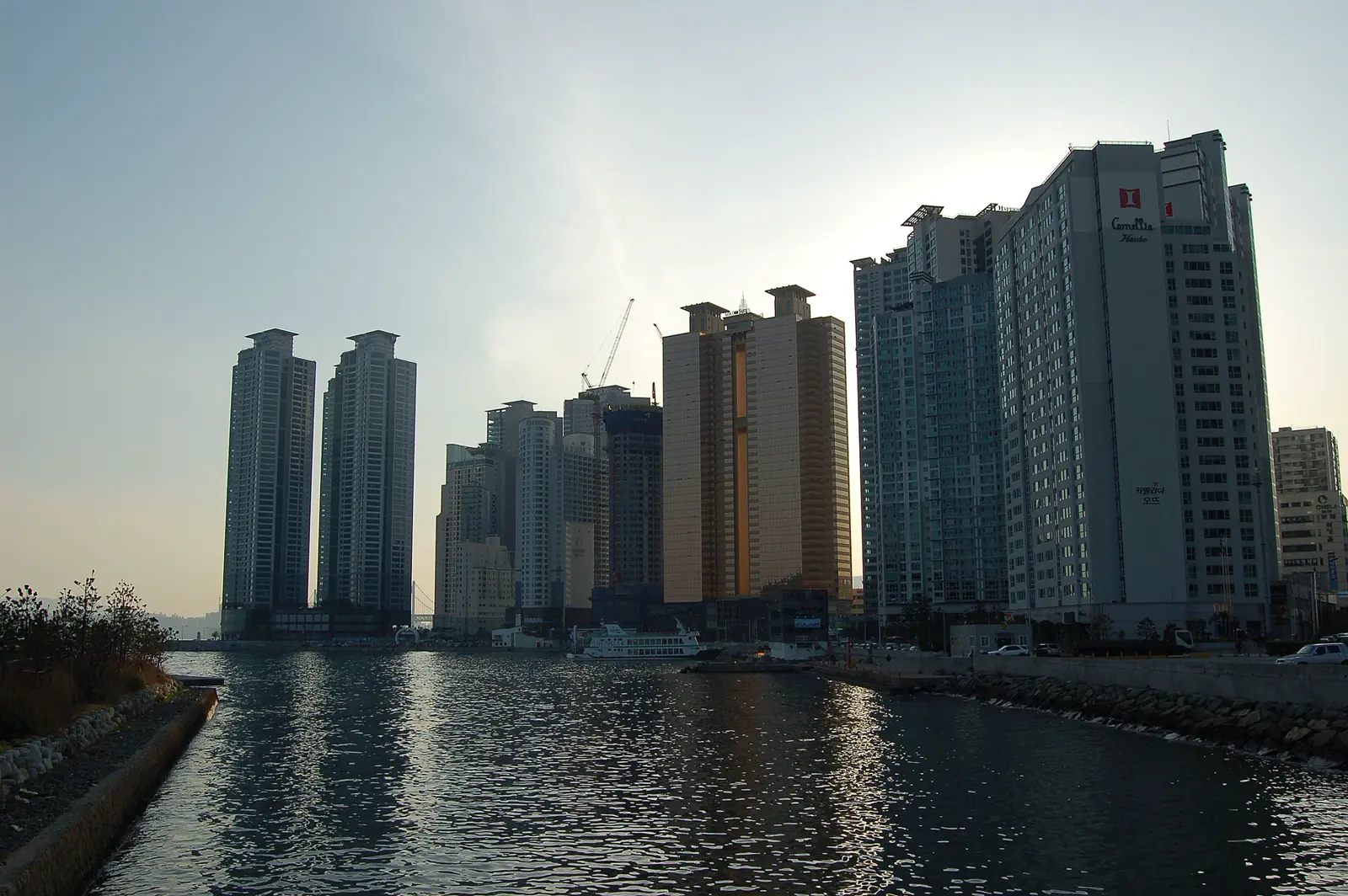 Haeundae Beach and its urban skyline beside the sea
