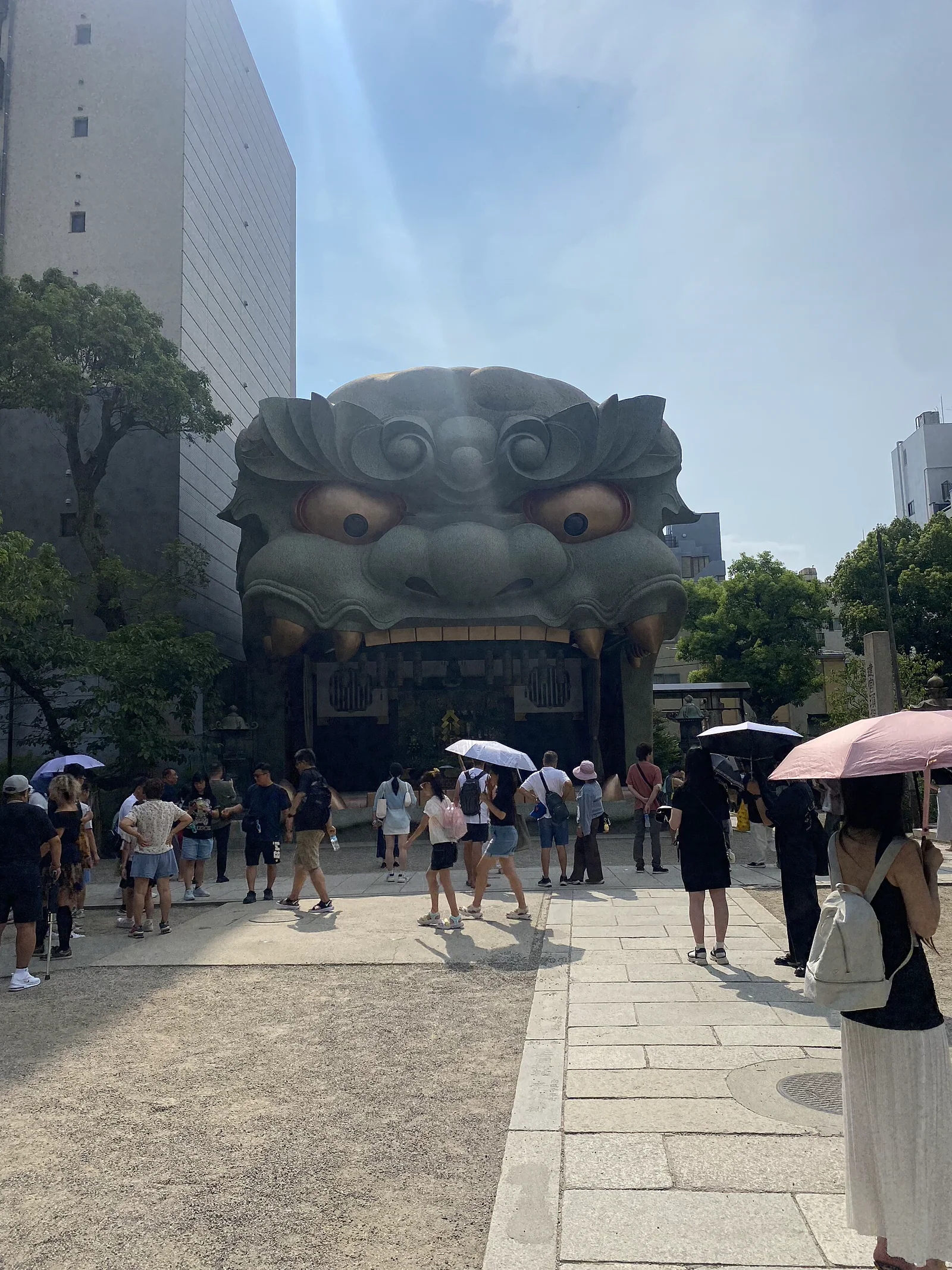 Lion-head stage at Namba Yasaka Shrine