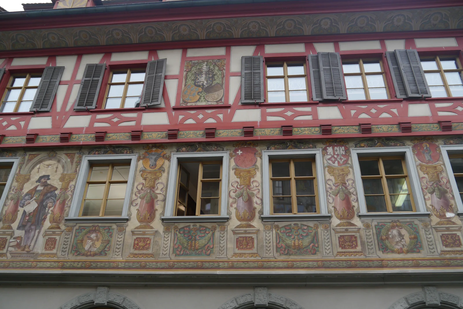 Painted facades in Stein am Rhein old town