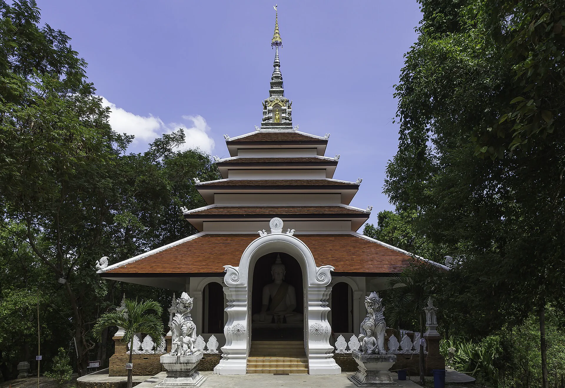 Forest temple architecture at Wat Pha Lat on Doi Suthep
