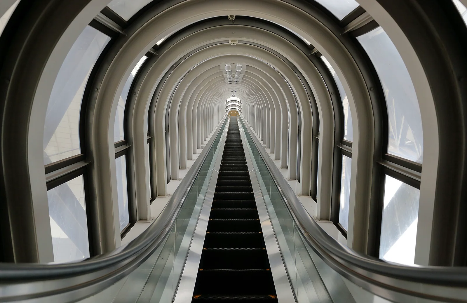 Escalator inside Umeda Sky Building
